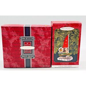 Hallmark Frosty Friends Christmas Ornament 1997 1998 Eskimo Penguin Dog Lot of 2